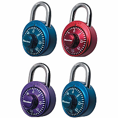 Master Lock Assorted Numeric Combination Locks 3 Digit - 0.28" Shackle Diameter - Cut Resistant - Stainless Steel - Assorted - 1 Each (1530DCM)