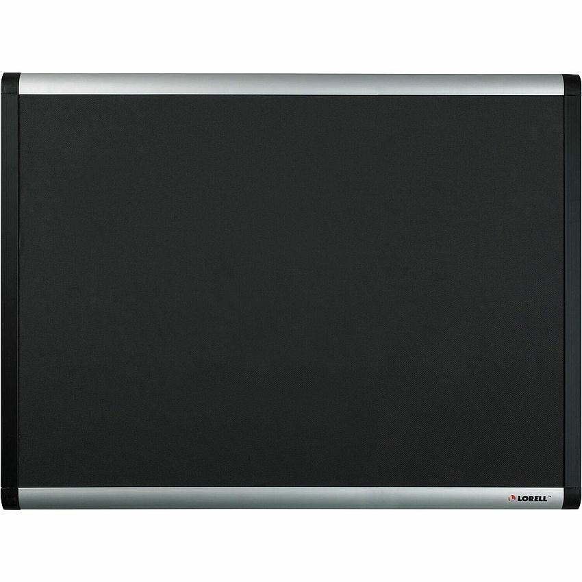Lorell Mesh Bulletin Board 36" Board Height x 24" Board Width - Fabric Surface - Black Anodized Aluminum Frame - 1 Each (LLR75697)
