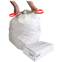Genuine Joe Flexible Drawstring Trash Can Liners Small Size - 13 gal Capacity - 25.13" Length x 24" Width x 0.90 mil (23 Micron) Thickness - Low Density - Drawstring Closure - White - Resin - 60/Box - 1 Carton (GJO01229) Genuine Joe Flexible Drawstring Trash Can Liners Small Size - 13 gal Capacity - 25.13" Length x 24" Width x 0.90 mil (23 Micron) Thickness - Low Density - Drawstring Closure - White - Resin - 60/Box - 1 Carton (GJO01229)