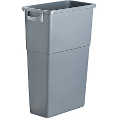 Genuine Joe 23-gallon Space-Saving Waste Container 23 gal Capacity - Rectangular - Handle - 30" Height x 20" Width x 11" Depth - Gray - 1 Each (GJO60465)