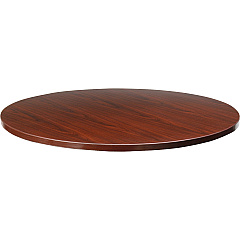 Lorell Essentials Conference Tabletop Laminated Round, Mahogany Top - Contemporary Style - 41.38" Table Top Width x 41.38" Table Top Depth x 1" Table Top Thickness - Conferencing - Assembly Required - Wood Top Material - 1 Each (LLR87239)