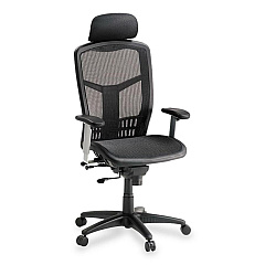 Lorell ErgoMesh Series Mesh High-Back Office Chair Black Seat Color - Mesh Seat Material - Mesh Back Material - Plastic, Steel Frame Material - Black - 1 Each (LLR60324)