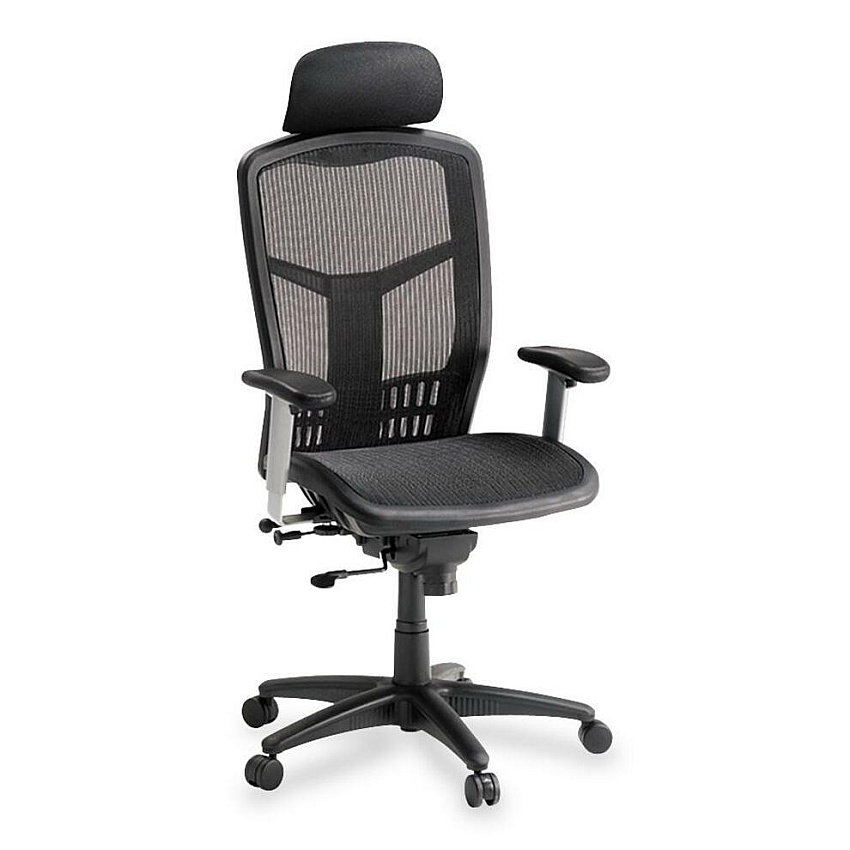 Lorell ErgoMesh Series Mesh High-Back Office Chair Black Seat Color - Mesh Seat Material - Mesh Back Material - Plastic, Steel Frame Material - Black - 1 Each (LLR60324)
