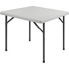 Lorell Ultra-Lite Banquet Folding Table Square Top - 600 lb Capacity - 29" Height x 36" Width x 36" Depth - Indoor, Outdoor - Gray, Powder Coated - 1 Each (LLR60328) Lorell Ultra-Lite Banquet Folding Table Square Top - 600 lb Capacity - 29" Height x 36" Width x 36" Depth - Indoor, Outdoor - Gray, Powder Coated - 1 Each (LLR60328)