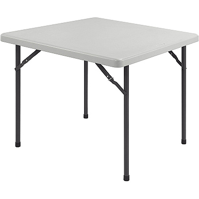 Lorell Ultra-Lite Banquet Folding Table Square Top - 600 lb Capacity - 29" Height x 36" Width x 36" Depth - Indoor, Outdoor - Gray, Powder Coated - 1 Each (LLR60328)
