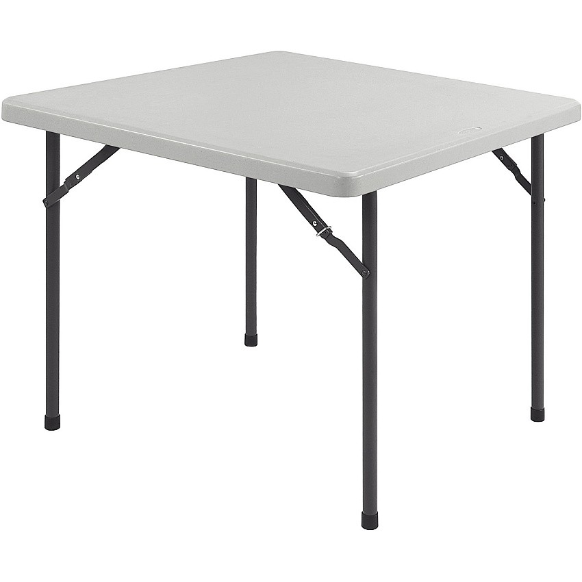 Lorell Ultra-Lite Banquet Folding Table Square Top - 600 lb Capacity - 29" Height x 36" Width x 36" Depth - Indoor, Outdoor - Gray, Powder Coated - 1 Each (LLR60328)