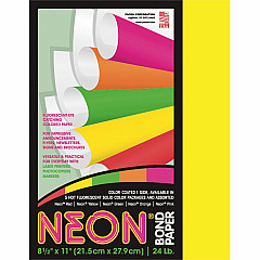 Pacon Neon Multipurpose Paper - Yellow Letter - 8 1/2" x 11" - 24 lb Basis Weight - Sustainable Forestry Initiative (SFI) - Neon Yellow - 1 Pack (104316)