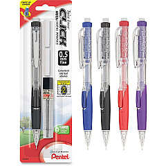 Pentel .5mm Twist Erase Click Mechanical Pencils 0.5 mm Lead - #2 - Refillable - Transparent Barrel - 1 Pack (PD275TLEBP) Pentel .5mm Twist Erase Click Mechanical Pencils 0.5 mm Lead - #2 - Refillable - Transparent Barrel - 1 Pack (PD275TLEBP)
