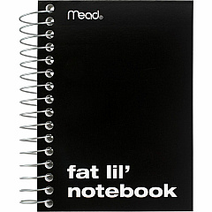 Mead Fat Lil' Notebook 200 Sheets - Wire Bound - 4" x 5 1/2" Sheet Size - White Paper - Assorted Cardboard Cover - Perforated - 1 Each (45390) Mead Fat Lil' Notebook 200 Sheets - Wire Bound - 4" x 5 1/2" Sheet Size - White Paper - Assorted Cardboard Cover - Perforated - 1 Each (45390)