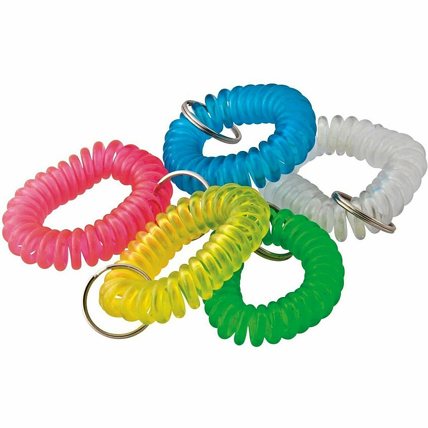 Baumgartens Wrist Coil Keychain ASSORTED Colors Assorted - 1 Each (KC-7000)