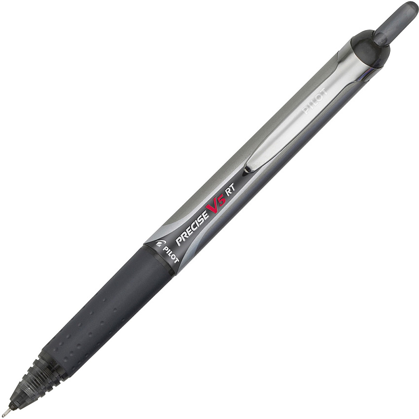 Pilot Precise V5 RT Extra-Fine Premium Retractable Rolling Ball Pens - Bar-coded 0.5 mm Extra Fine Needle Pen Point - Retractable - Black Ink - 1 Each (35456)