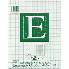 Roaring Spring 5x5 Grid Engineering Pad 100 Sheets - 200 Pages - Printed - Glued - Back Ruling Surface - 3 Hole(s) - 15 lb Basis Weight - 56 g/m² Grammage - Letter - 11" x 8 1/2" Sheet Size - 0.33" Height x 8.5" Width x 11" Length - Green Pap (95582) Roaring Spring 5x5 Grid Engineering Pad 100 Sheets - 200 Pages - Printed - Glued - Back Ruling Surface - 3 Hole(s) - 15 lb Basis Weight - 56 g/m² Grammage - Letter - 11" x 8 1/2" Sheet Size - 0.33" Height x 8.5" Width x 11" Length - Green Pap (95582)