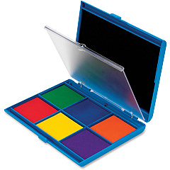 Learning Resources 7 Color Stamp Pad Ink Pad Black, Green, Blue, Orange, Red, Yellow, Purple Ink - 1 Each (LER4275) Learning Resources 7 Color Stamp Pad Ink Pad Black, Green, Blue, Orange, Red, Yellow, Purple Ink - 1 Each (LER4275)