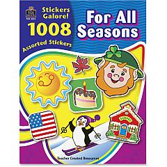 Teacher Created Resources Seasons Stickers Galore Book Self-adhesive - Acid-free, Lignin-free - Assorted - 1008 / Pack (4224) Teacher Created Resources Seasons Stickers Galore Book Self-adhesive - Acid-free, Lignin-free - Assorted - 1008 / Pack (4224)