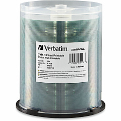 Verbatim 97016 DVD Recordable Media - DVD-R - 16x - 4.70 GB - 100 / Pack - White