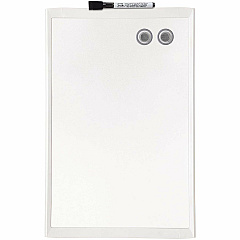 Quartet Decorative Dry-erase Whiteboard 17" (1.4 ft) Width x 11" (0.9 ft) Height - White Stainless Steel Surface - Assorted Plastic Frame - Rectangle - Magnetic - Stain Resistant - 1 Each (MHOW1117)
