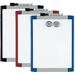 Quartet Decorative Dry-erase Whiteboard 11" (0.9 ft) Width x 8.5" (0.7 ft) Height - White Stainless Steel Surface - Assorted Plastic Frame - Rectangle - Magnetic - Stain Resistant - 1 Each (MHOW8511)