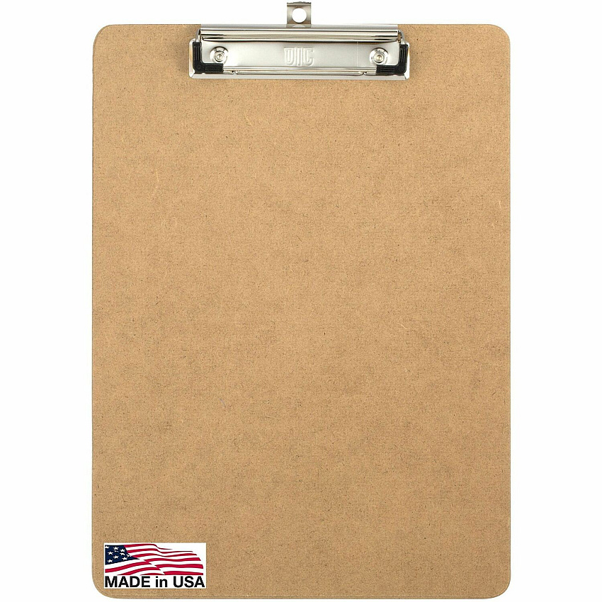 Officemate Low-profile Clipboard 1" Clip Capacity - 9" x 12 1/2" Sheet Size - Hardboard - Brown - 1 Each (83219)