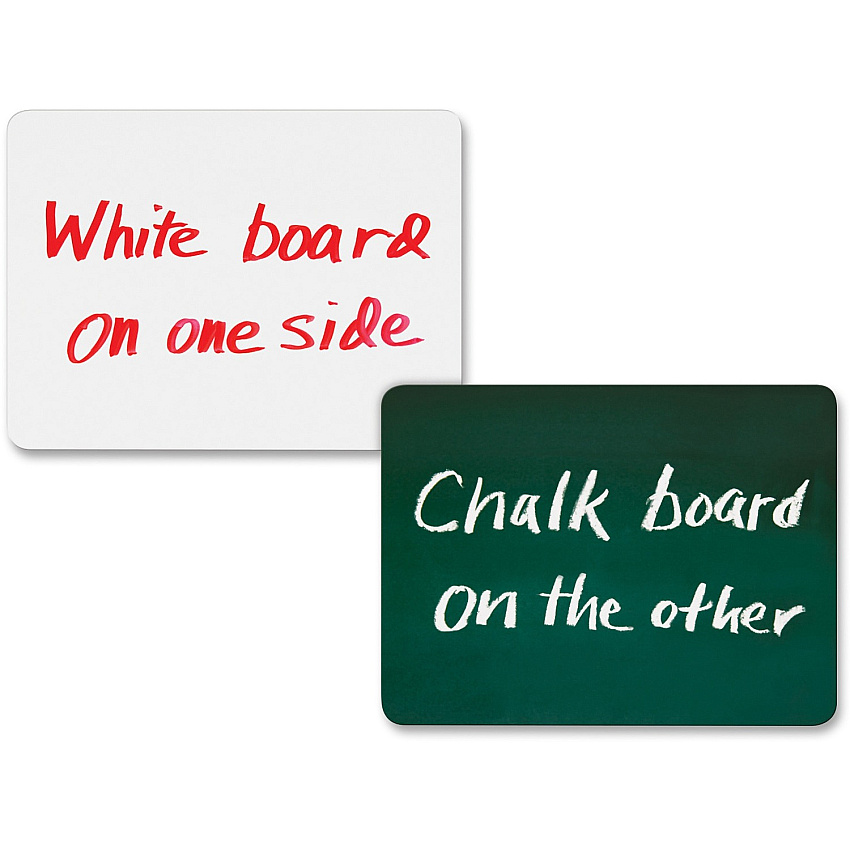 Creativity Street 2-in-1 Personal Combo Board 12" (1 ft) Width x 9" (0.8 ft) Height - Dark Green Surface - 10 / Pack (988310)