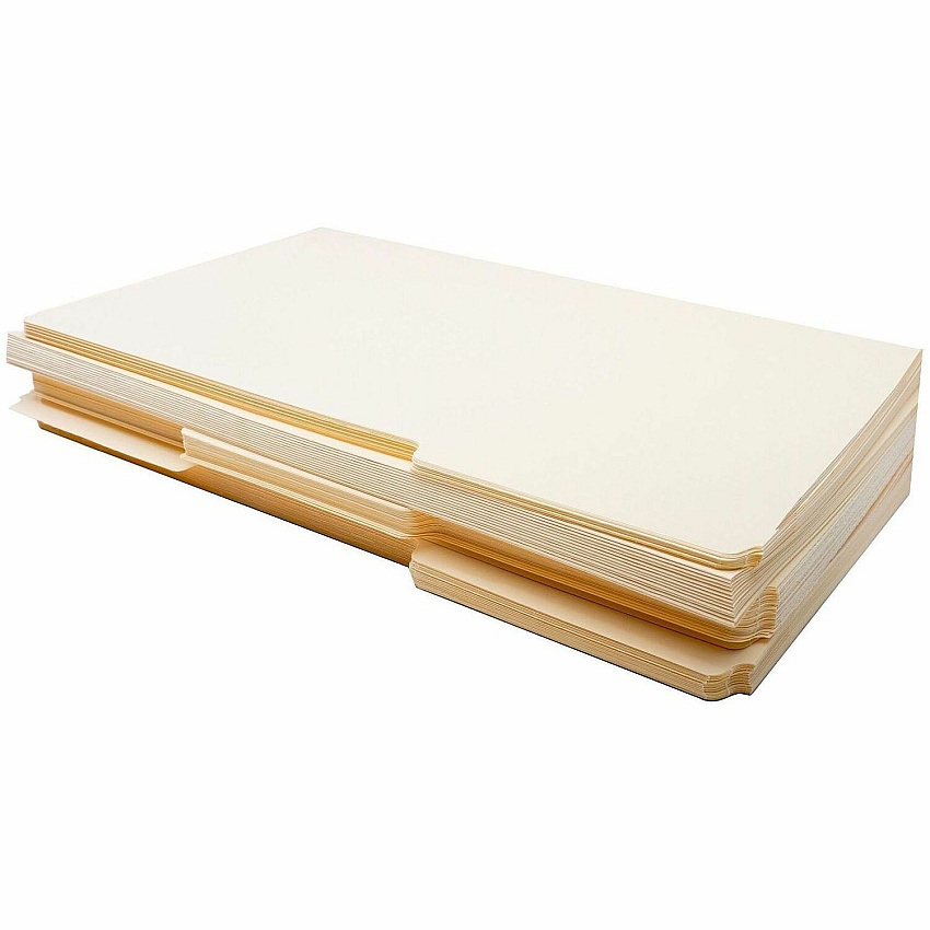 Business Source 1/3 Tab Cut Legal Recycled Top Tab File Folder 8 1/2" x 14" - 3/4" Expansion - Top Tab Location - Assorted Tab Position - 1 Plys - Manila Paper - Manila - Tab - 10% Recycled - 100 / Box (BSN17526)