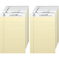 Business Source Writing Pads 50 Sheets - 0.28" Ruled - 16 lb Basis Weight - Jr.Legal - 8" x 5" Sheet Size - Canary Paper - Micro Perforated, Easy Tear, Sturdy Back - 12 / Dozen (BSN63107) Business Source Writing Pads 50 Sheets - 0.28" Ruled - 16 lb Basis Weight - Jr.Legal - 8" x 5" Sheet Size - Canary Paper - Micro Perforated, Easy Tear, Sturdy Back - 12 / Dozen (BSN63107)