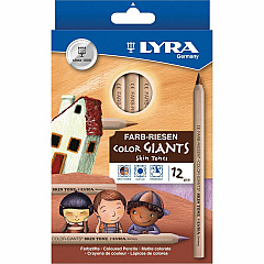 Lyra Color-Giants Skin Tone Colored Pencils 6.3 mm Assorted Lead - 1 Set (3931124) Lyra Color-Giants Skin Tone Colored Pencils 6.3 mm Assorted Lead - 1 Set (3931124)