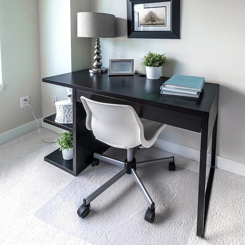 Floortex Polycarbonate Rectangular Chair Mat for Carpets over 1/2" - 48" x 53" Carpeted Floor, Floor, Home, Office - 53" Length x 48" Width x 0.110" Depth x 0.110" Thickness - Rectangular - Polycarbonate - Clear - 1 Each - TAA Compliant (1113427ER)