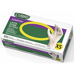 Curad Powder Free Latex Exam Gloves X-Small Size - White - Textured - For Healthcare Working - 100 / Box (CUR8103) Curad Powder Free Latex Exam Gloves X-Small Size - White - Textured - For Healthcare Working - 100 / Box (CUR8103)