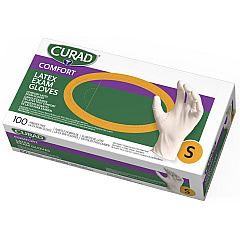 Curad Powder Free Latex Exam Gloves Small Size - White - Textured - For Healthcare Working - 100 / Box (CUR8104) Curad Powder Free Latex Exam Gloves Small Size - White - Textured - For Healthcare Working - 100 / Box (CUR8104)