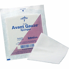 Medline Four-ply Sterile Gauze Nonwoven Sponges 4 Ply - 3" Width x 3" Length - White - 40 / Box (NON21334)