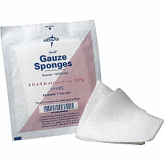 Medline Sterile 12 Ply Cotton Gauze Sponges 12 Ply - 4" Width x 4" Length - White - 50 / Box (NON21424) Medline Sterile 12 Ply Cotton Gauze Sponges 12 Ply - 4" Width x 4" Length - White - 50 / Box (NON21424)