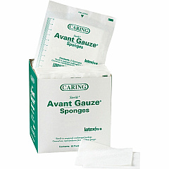 Medline Avant Sterile Gauze Sponges 4 Ply - 2" Width x 2" Length - White - 50 / Box (PRM21224)