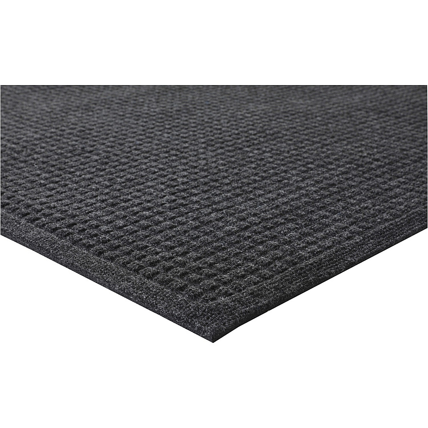 Genuine Joe EcoGuard Indoor Wiper Floor Mats Indoor - 72" Length x 48" Width - Plastic, Rubber - Charcoal Gray - 1 Each (GJO58937)