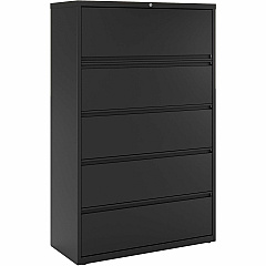 Lorell Fortress Series Lateral File 42" Width x 18.6" Depth x 67.7" Height - 5 x Drawer(s) for File - Letter, Legal, A4 - Lateral - Interlocking, Label Holder, Leveling Glide, Ball-bearing Suspension - Black - Recycled - 1 Each (LLR60550) Lorell Fortress Series Lateral File 42" Width x 18.6" Depth x 67.7" Height - 5 x Drawer(s) for File - Letter, Legal, A4 - Lateral - Interlocking, Label Holder, Leveling Glide, Ball-bearing Suspension - Black - Recycled - 1 Each (LLR60550)