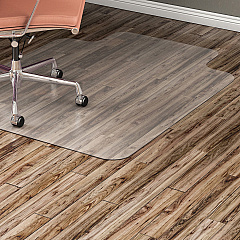 Lorell Lipped Chair Mat for Hard Floors - 48" x 60" Hard Floor, Wood Floor, Vinyl Floor, Tile Floor - 48" Width x 60" Depth x 0.095" Thickness - Lip Size 12" Length x 25" Width - Vinyl - Clear - 1 Each (LLR69168) Lorell Lipped Chair Mat for Hard Floors - 48" x 60" Hard Floor, Wood Floor, Vinyl Floor, Tile Floor - 48" Width x 60" Depth x 0.095" Thickness - Lip Size 12" Length x 25" Width - Vinyl - Clear - 1 Each (LLR69168)
