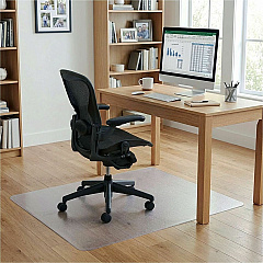 Lorell Rectangular Chair Mat for Hard Floors - 48" x 60" Hard Floor, Wood Floor, Vinyl Floor, Tile Floor - 48" Width x 60" Depth x 0.095" Thickness - Rectangular - Vinyl - Clear - 1 Each (LLR69169) Lorell Rectangular Chair Mat for Hard Floors - 48" x 60" Hard Floor, Wood Floor, Vinyl Floor, Tile Floor - 48" Width x 60" Depth x 0.095" Thickness - Rectangular - Vinyl - Clear - 1 Each (LLR69169)