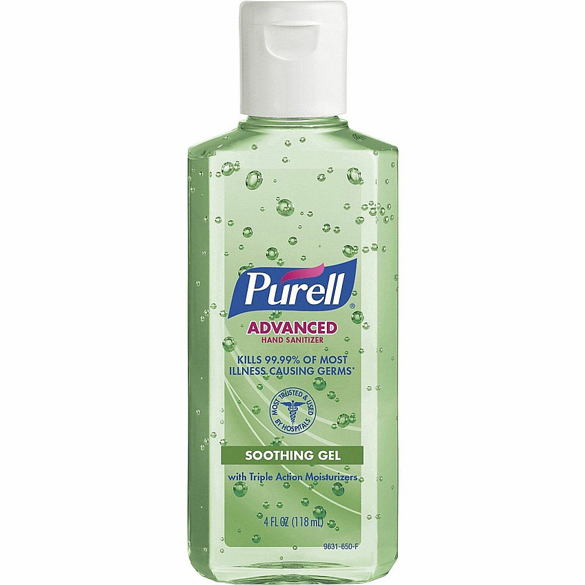 PURELL&reg; Advanced Hand Sanitizer Gel Floral Scent - 4 fl oz - Squeeze Bottle Dispenser - Kill Germs - Hand - Moisturizing - Green - Non-sticky, Residue-free, Moisturizing - 1 Each (963124)
