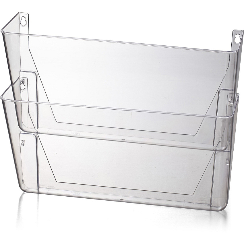 Officemate Mountable Wall File 10.62" Height x 13" Width x 4.12" Depth - Clear - Plastic - 1 Box (21404)