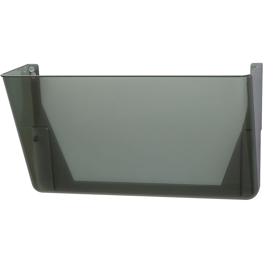 Officemate 21431 File Holder, Wall Mountable, Letter Size, Hortizontal, Smoke