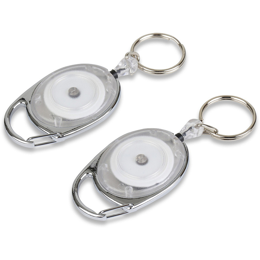 Tatco Reel Key Chain with Chrome Carabiner Chrome - 6 / Pack (58200)