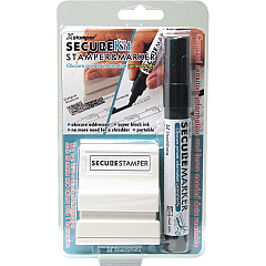 Xstamper Small Security Stamper Kit 0.50" Impression Width x 1.69" Impression Length - Black - 1 Pack (35302)