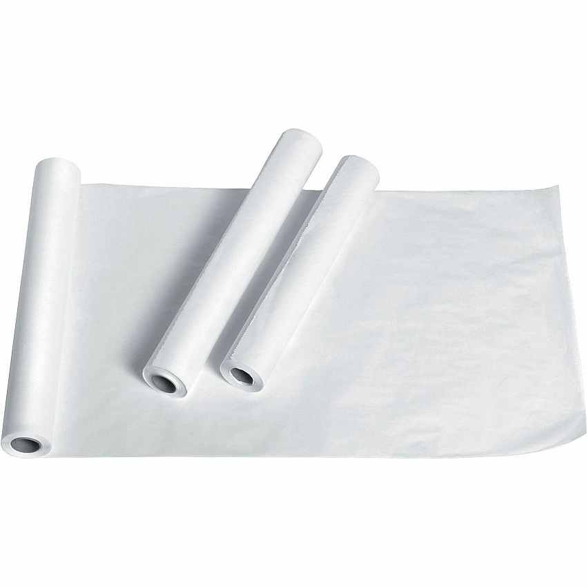 Medline Exam Table Crepe Paper 120 ft Length x 20" Width - Poly - White - 12 / Carton (NON23321)