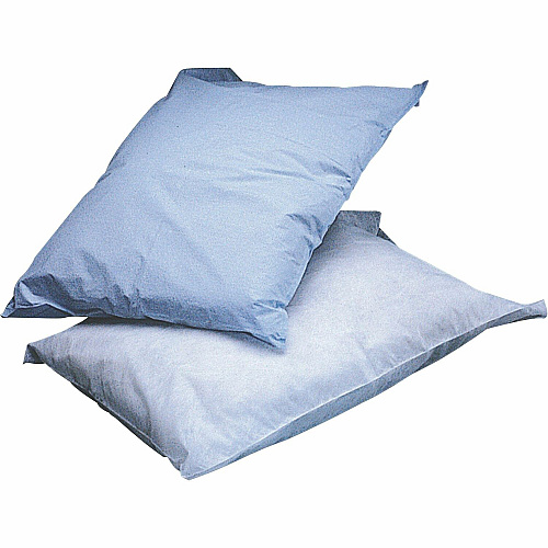 Medline Poly Tissue Disposable Pillowcases 21" x 30" - Blue - 100 / Box (NON24346)