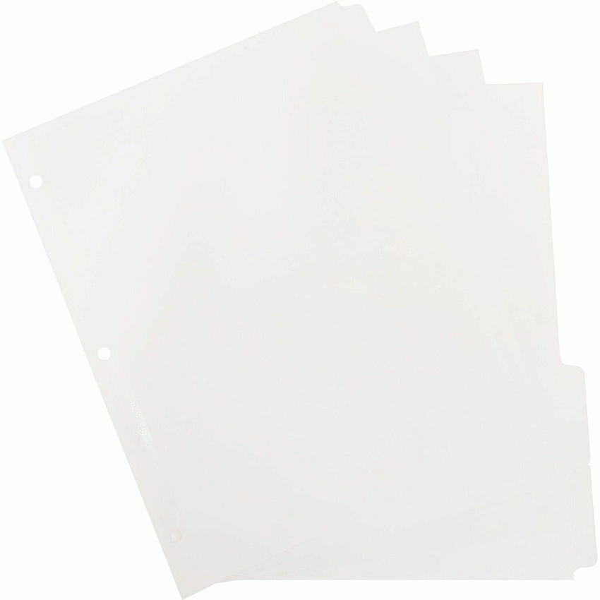 Business Source 3-Ring Plain Tab Indexes 5 Write-on Tab(s) - 5 Tab(s)/Set - 2" Tab Width - 8.5" Divider Width x 11" Divider Length - Letter - 3 Hole Punched - White Divider - 100% Recycled - Mylar Reinforced Edge, Punched - 1 Box (BSN20070)