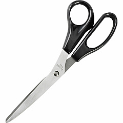 Business Source Stainless Steel Scissors 8" Overall Length - Bent-right - Stainless Steel - Black - 1 Each (BSN65647) Business Source Stainless Steel Scissors 8" Overall Length - Bent-right - Stainless Steel - Black - 1 Each (BSN65647)