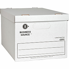 Business Source Economy Storage Box with Lid External Dimensions: 12" Width x 15" Depth x 10" Height - 350 lb - Media Size Supported: Legal, Letter - Light Duty - Stackable - White - For File - Recycled - 12 / Carton (BSN42051) Business Source Economy Storage Box with Lid External Dimensions: 12" Width x 15" Depth x 10" Height - 350 lb - Media Size Supported: Legal, Letter - Light Duty - Stackable - White - For File - Recycled - 12 / Carton (BSN42051)