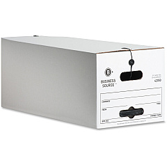 Business Source Light Duty Letter Size Storage Box External Dimensions: 12" Width x 24" Depth x 10" Height - 350 lb - Media Size Supported: Letter - Light Duty - Stackable - White - For File - Recycled - 12 / Carton (BSN42050) Business Source Light Duty Letter Size Storage Box External Dimensions: 12" Width x 24" Depth x 10" Height - 350 lb - Media Size Supported: Letter - Light Duty - Stackable - White - For File - Recycled - 12 / Carton (BSN42050)