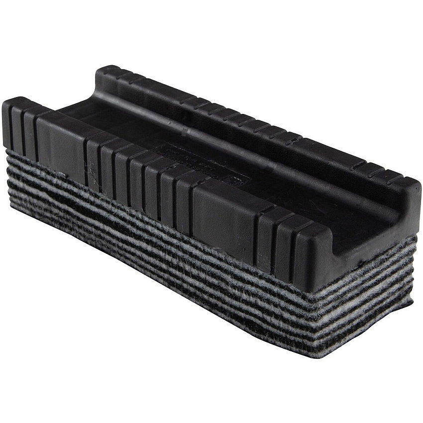 Charles Leonard Peel-away Felt Whiteboard Eraser 5" Length - Easy-grip Handle - Black, White - Felt - 1 Each (74515)