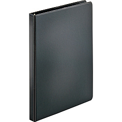 Business Source Basic Round Ring Binders 1/2" Binder Capacity - Letter - 8 1/2" x 11" Sheet Size - 125 Sheet Capacity - 3 Ring - Fastener: Round Ring - Pocket: Internal - Polypropylene, Chipboard - Black - 8.96 oz - Exposed Rivet, Sturdy - 1 Ea (BSN28526)