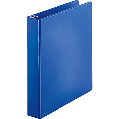 Business Source Basic Round Ring Binders 1 1/2" Binder Capacity - Letter - 8 1/2" x 11" Sheet Size - 350 Sheet Capacity - 3 Ring - Fastener: Round Ring - Pocket: Internal - Polypropylene, Chipboard - Dark Blue - 1.02 lb - Exposed Rivet, Sturdy  (BSN28551)